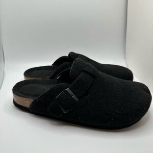 CUSHIONAIRE Womens Clog 7.5 BLACK